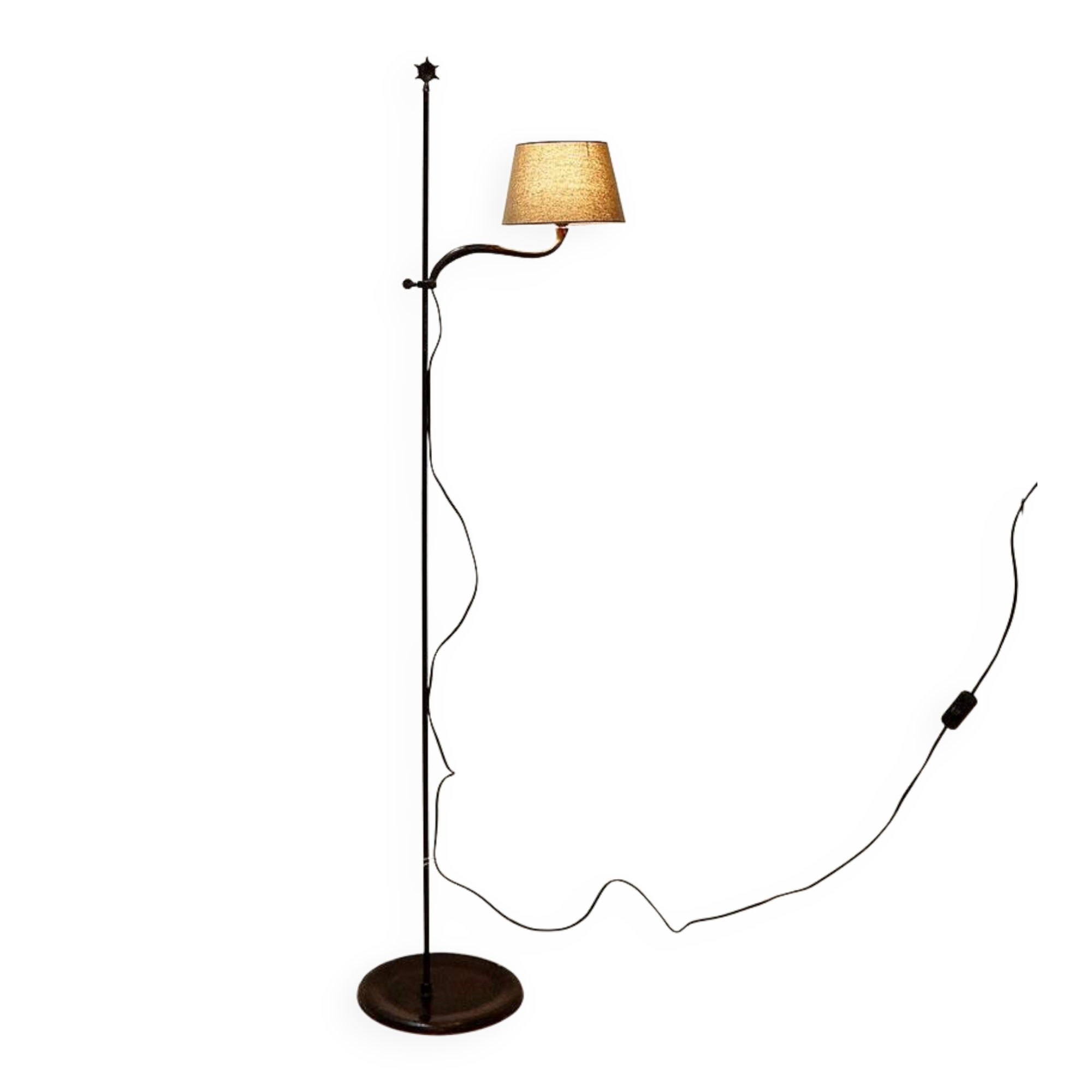 Lampadaire réglable en fer forgé, lampe de lecture