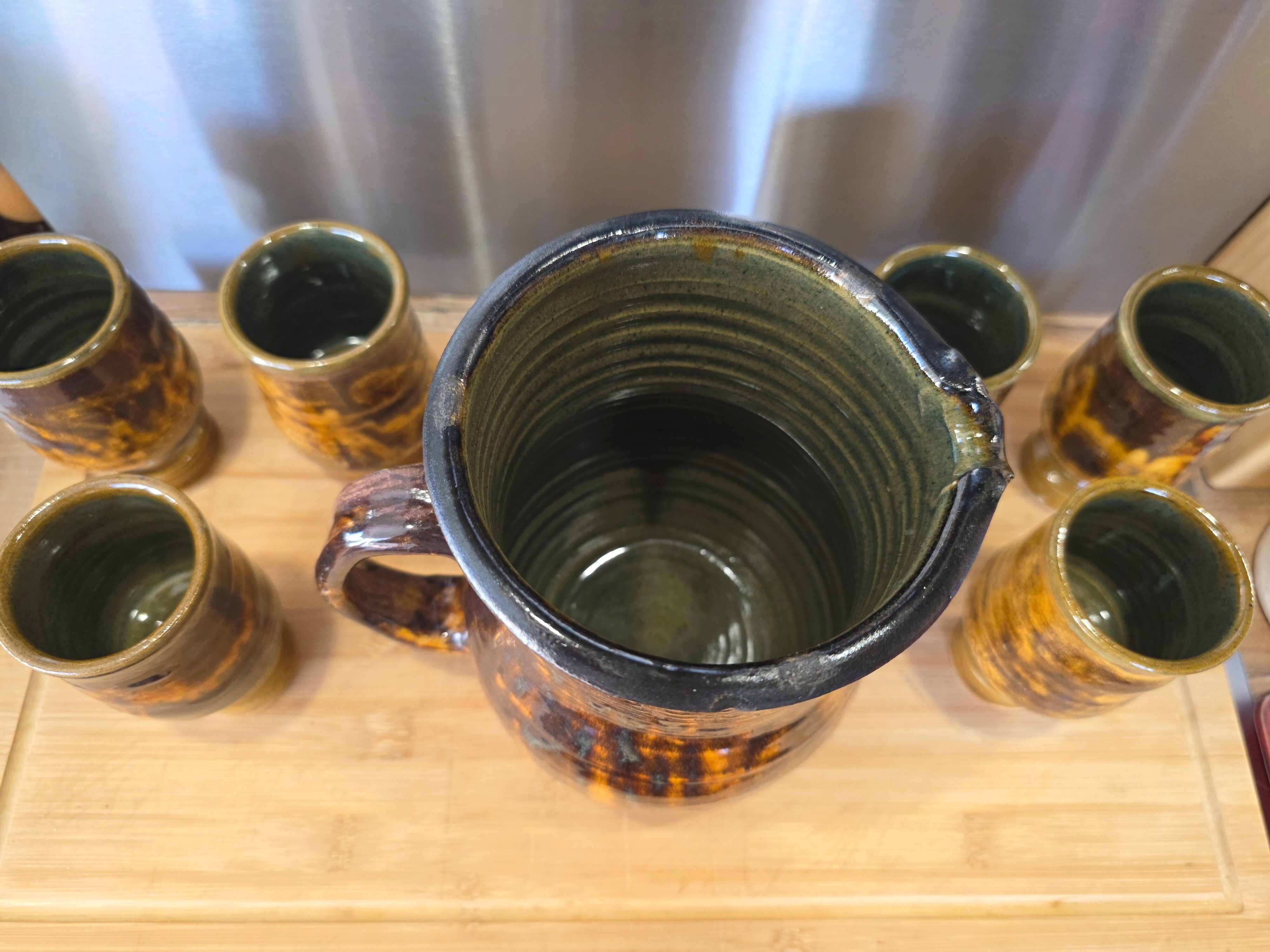 Vintage orangeade service Vallauris – Jug & 6 cups – Fa style
