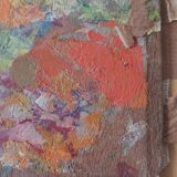 Oil painting on panel early 1900 landscape impressionist frame