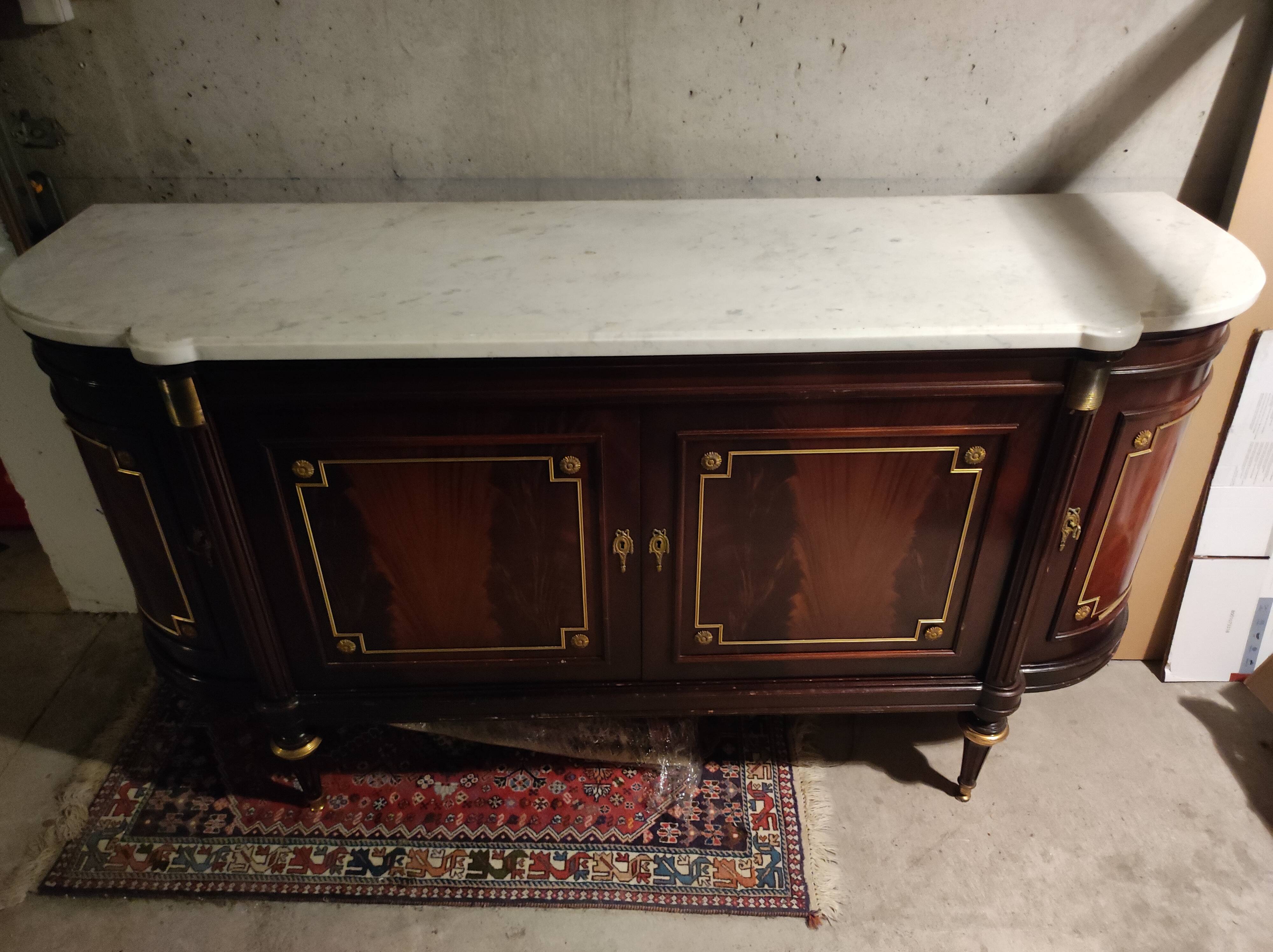 Sideboard in Louis XVI style with a marble top
