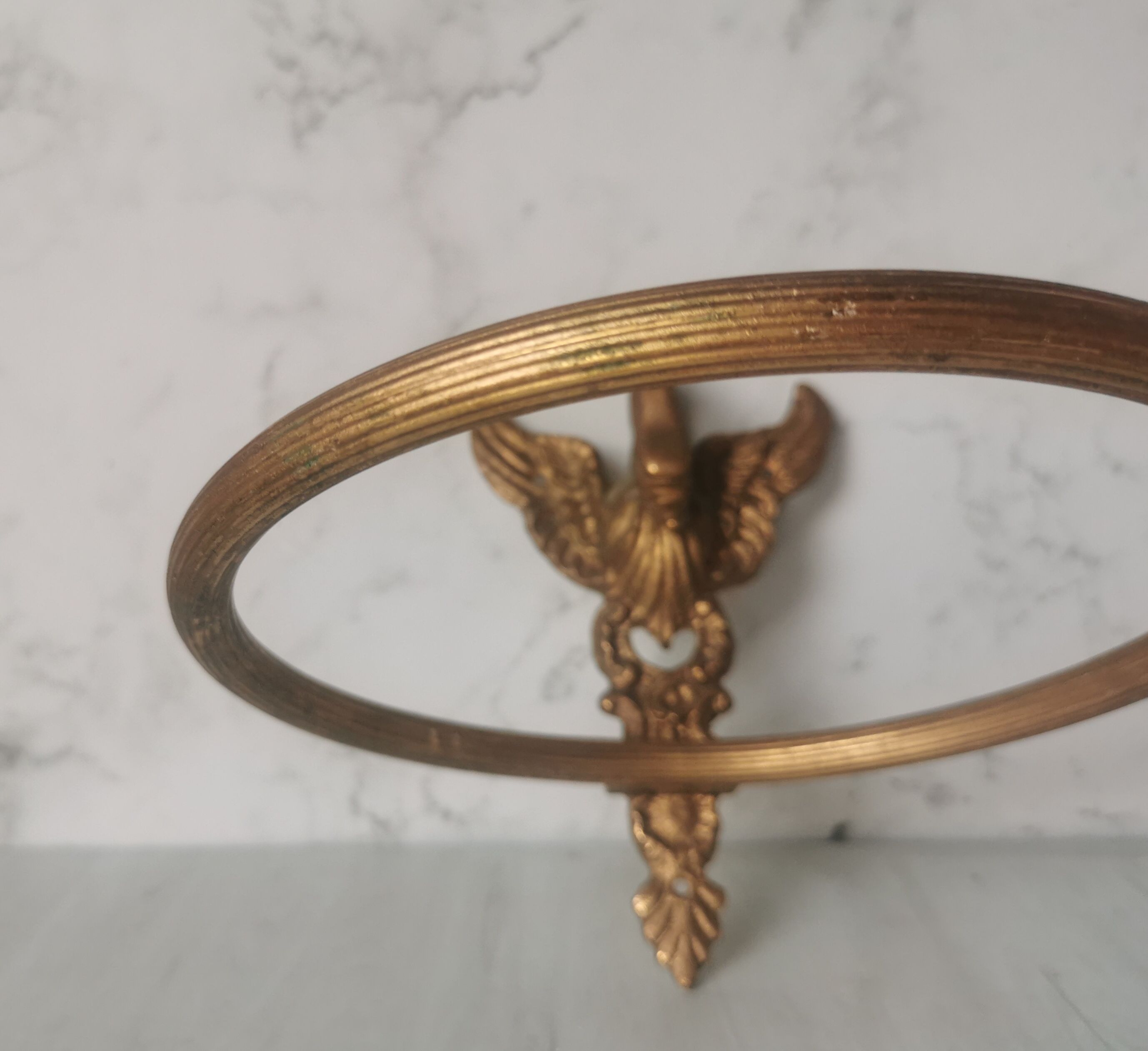 Brass swan head towel rack