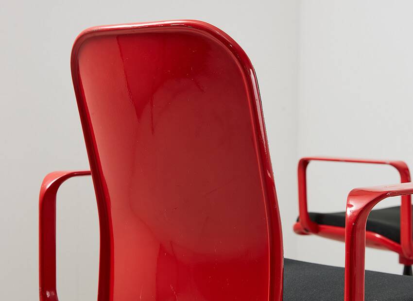 Pair of Supporto Desk Chairs by Frederick Scott for ICF Italy 1976