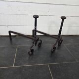 Pair of 19th C. cast iron andirons