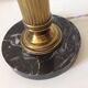 Neo-classical bronze lamp, opaline vasque, 1950