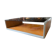 Coffee table in wood, aluminium and smoked glass, 1970.