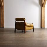 Percival Lafer MP-81 lounge chair in yellow leather, Brazil 1970s