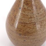 Sandstone ceramic lamp, wool lampshade, 1960s