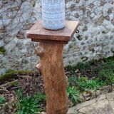 Brutalist tree trunk and oak saddle