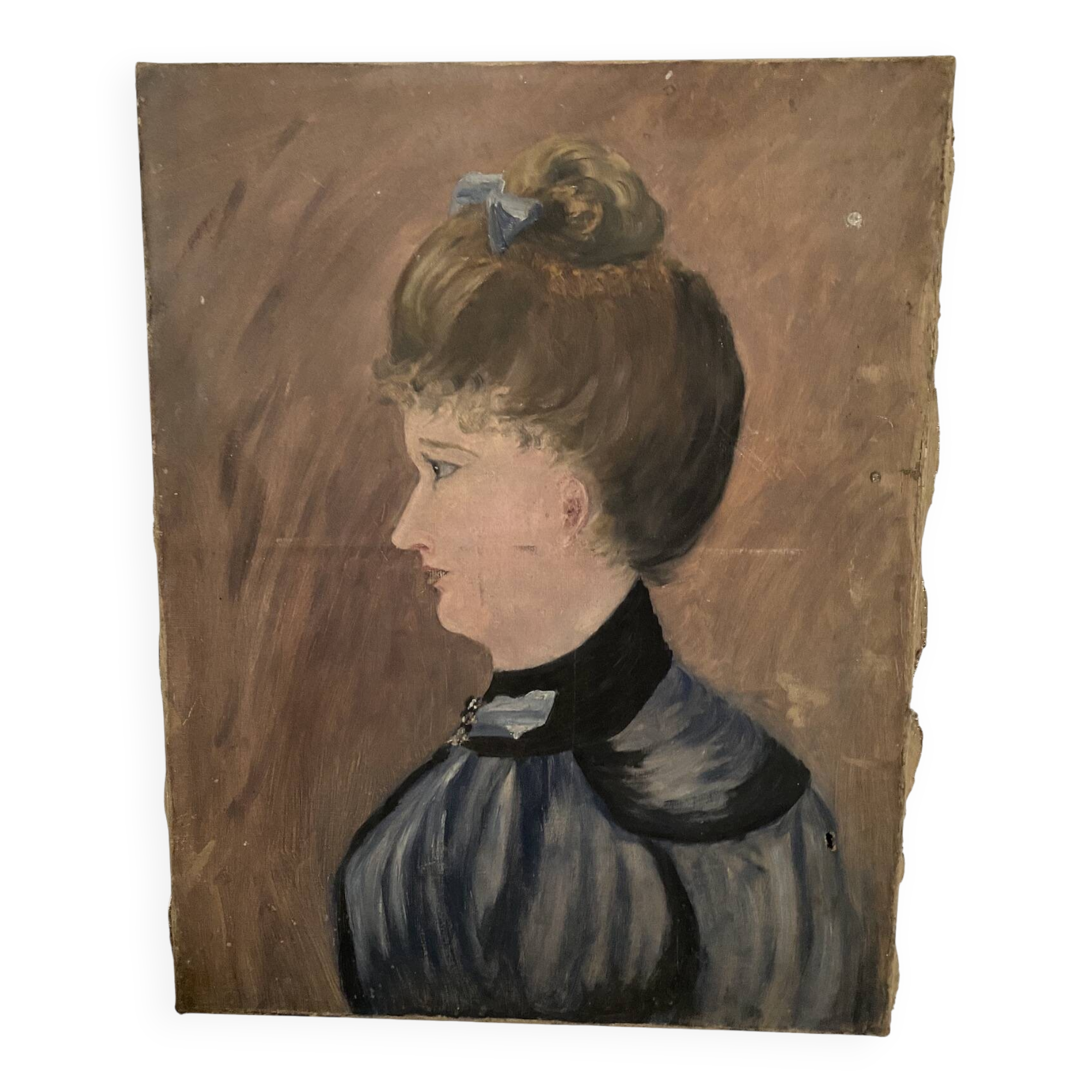 Portrait de femme sur toile