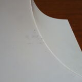 70's white and orange Prisunic Tabouret