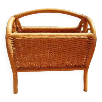 Cane magazine rack from the Philippines