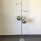 Eyeball floor lamp in chromed metal