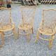 7 vintage rattan chairs