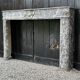 Louis XVI fireplace in gray marble Saint Anne, eighteenth century