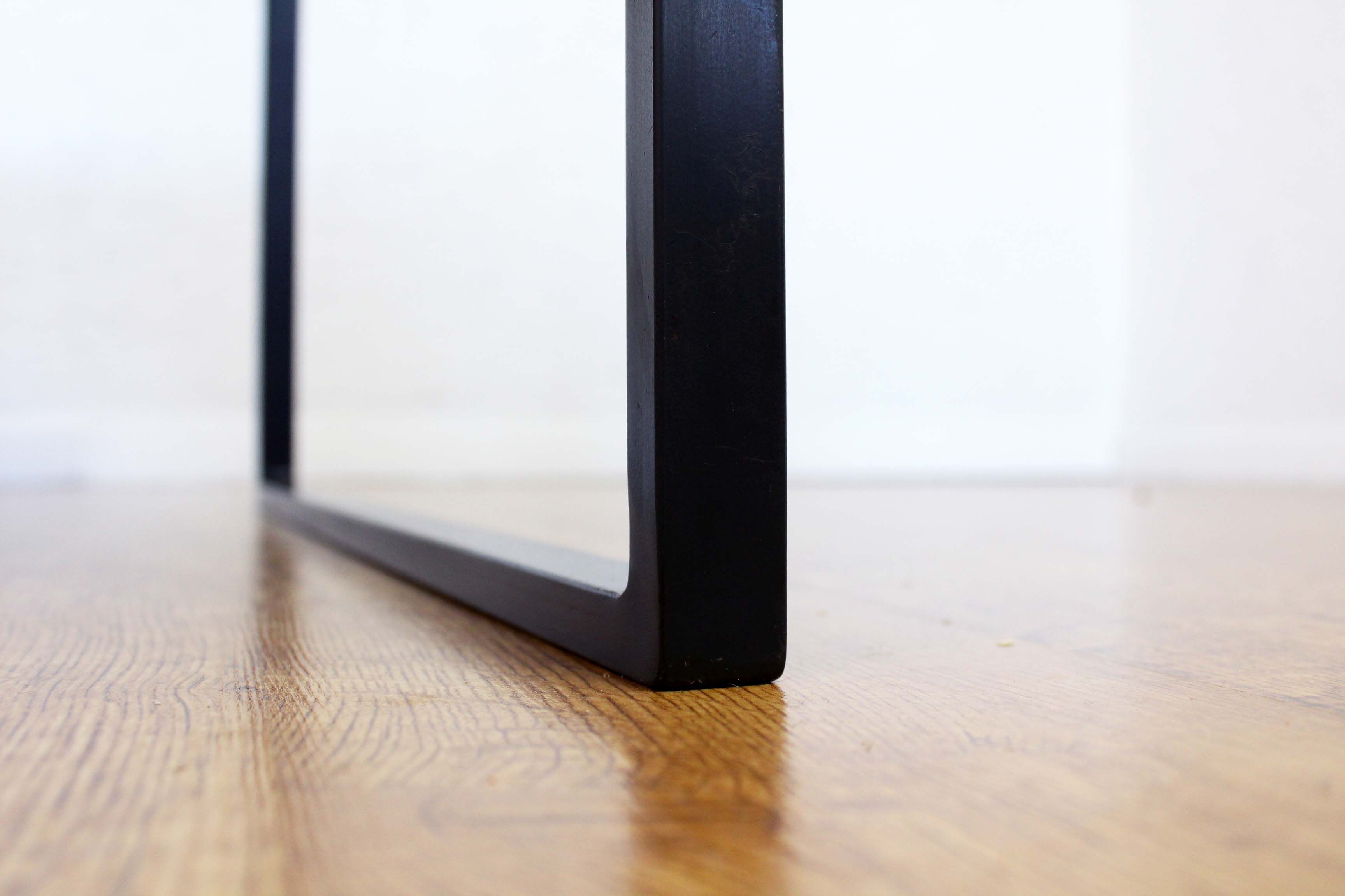 Large teak and metal coffee table