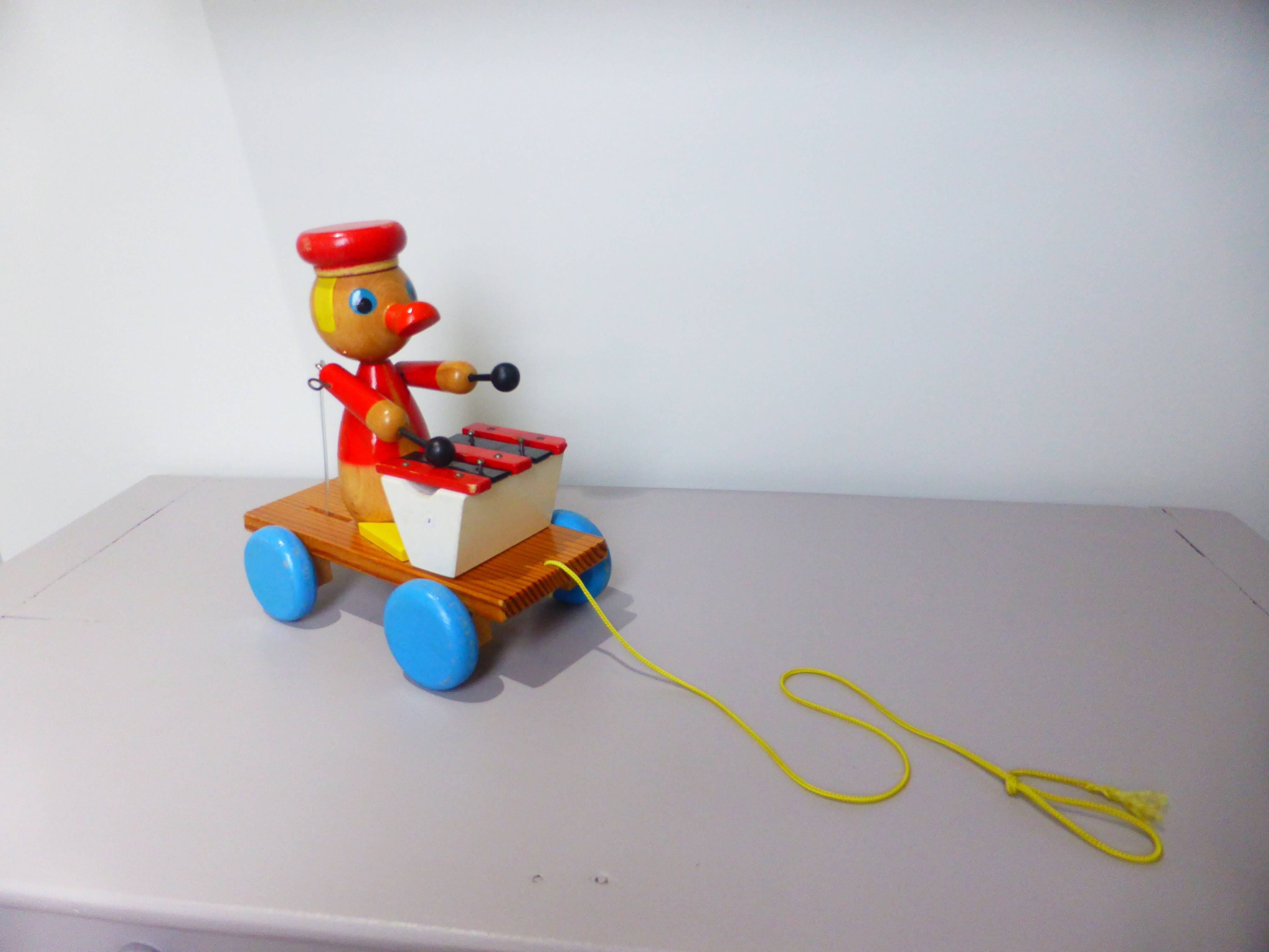 vintage wooden pull toy