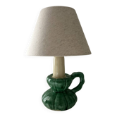 Lampe bougeoir en céramique verte 