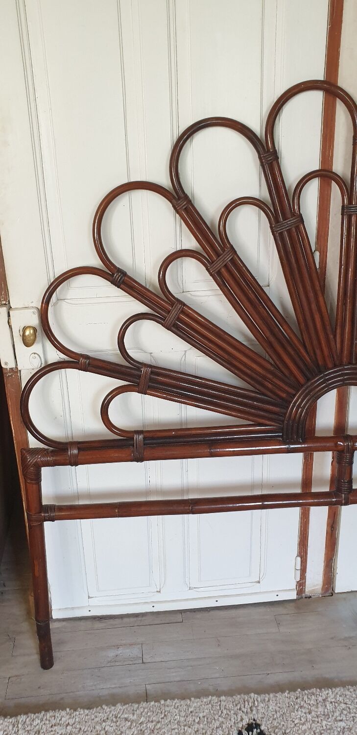 Bamboo and rattan headboard