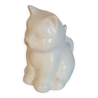 Small milk jug porcelain cream pot in the shape of a vintage cat