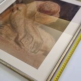 Original nude study signed "De Bus" - Framed drawing under glass - 50 x 55 cm, 1950s-60s