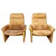 Paire de fauteuils lounge en cuir De Sede DS-50 – Design suisse – Vintage milieu du siècle