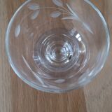 7 vintage footed aperitif glasses