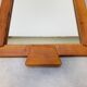 Miroir orme brutaliste années 70 bois massif 51x74cm