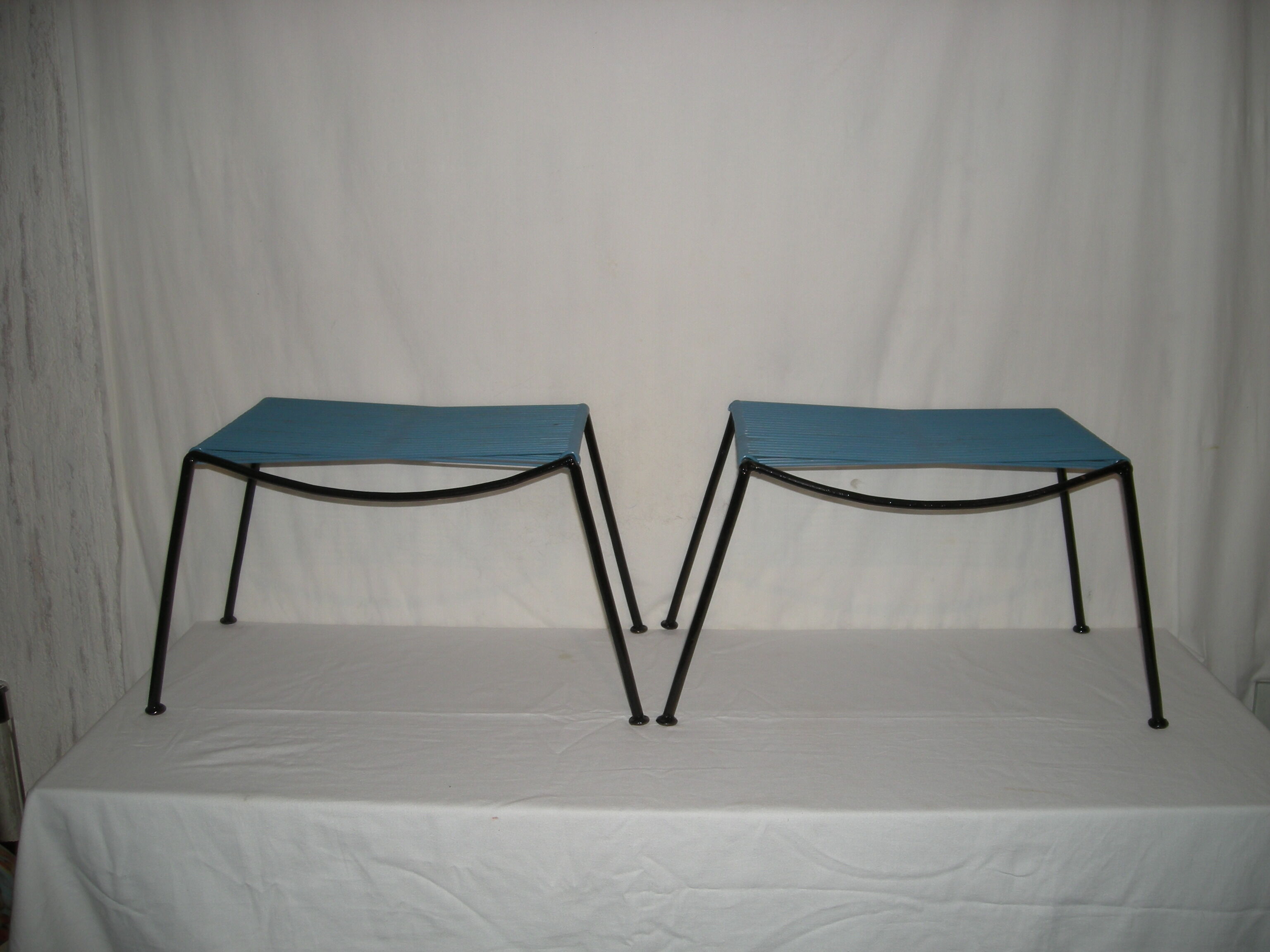 Pair of footrests scoubidou from the 50s