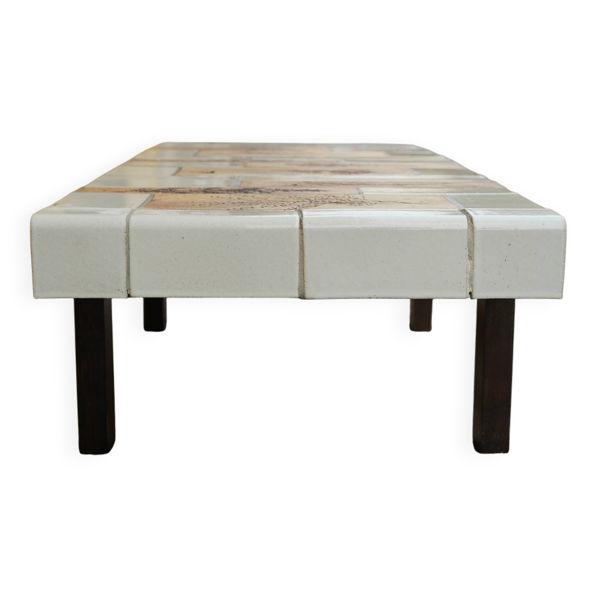 Vintage Ceramic Coffee Table by Roger Capron