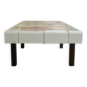 Vintage Ceramic Coffee Table by Roger Capron