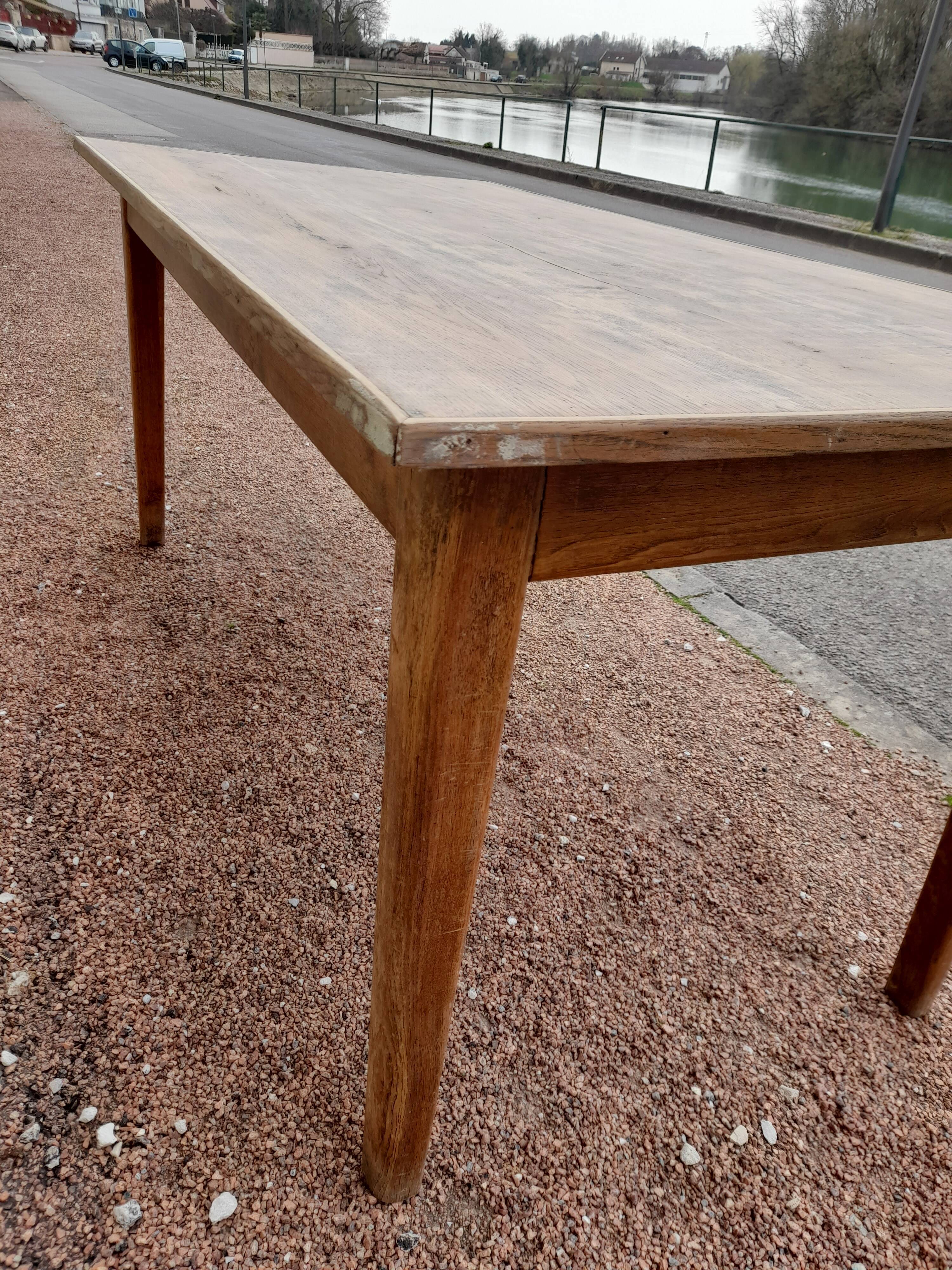 Old oak farm table - 1m62