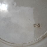 Plat à décor de frise bleu diam 28 cm