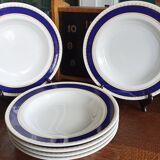 6 assiettes creuses à pâtes par Saturnia en porcelaine