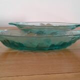 Set de 2 raviers en verre vintage