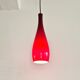 Suspension en verre rouge 'Bang' par Jacob E. Bang pour Fog & Mørup, Danemark 1960's