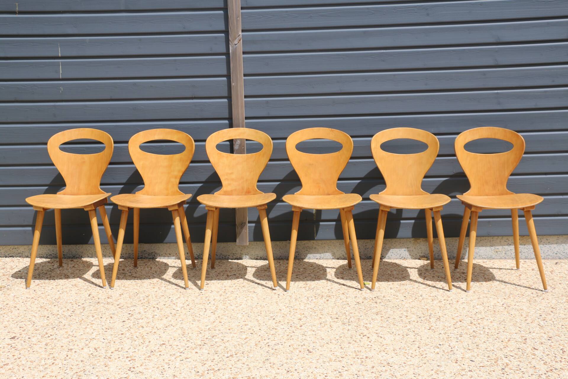 6 BAUMANN V2 chairs in light beech