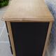 Solid wood 3 drawer chest of drawers in natural and black wood with drawer
