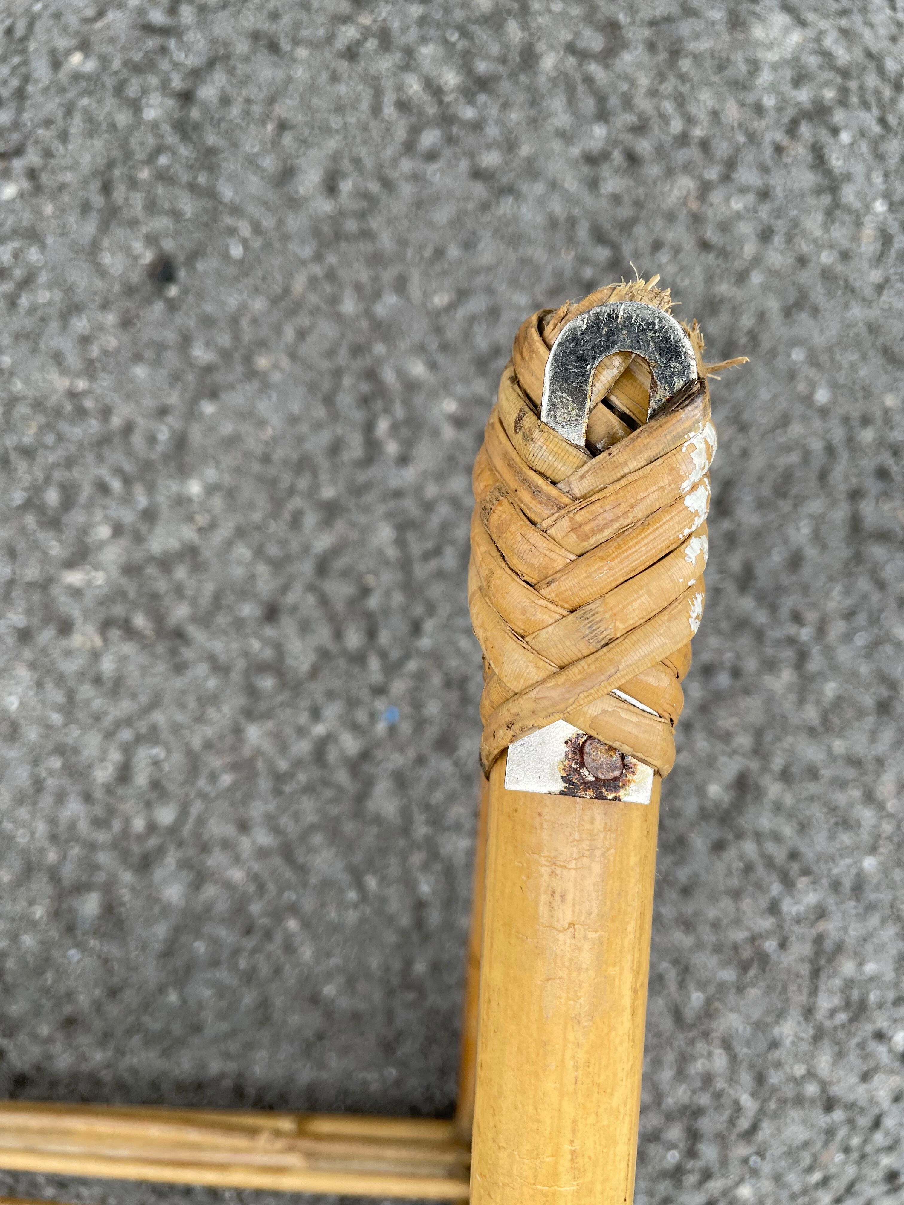 Vintage rattan wall shelf