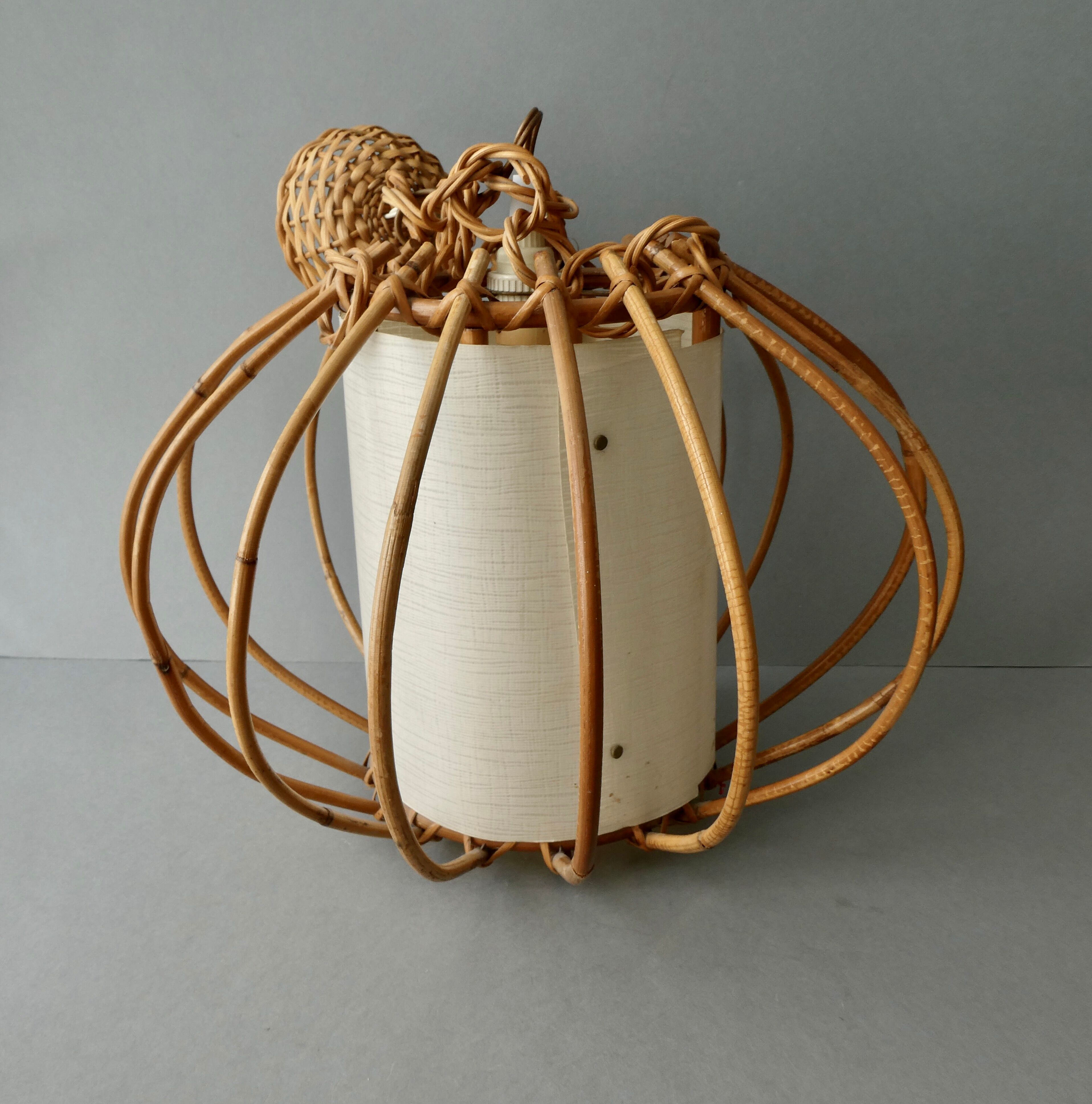 Rattan suspension from the 60s