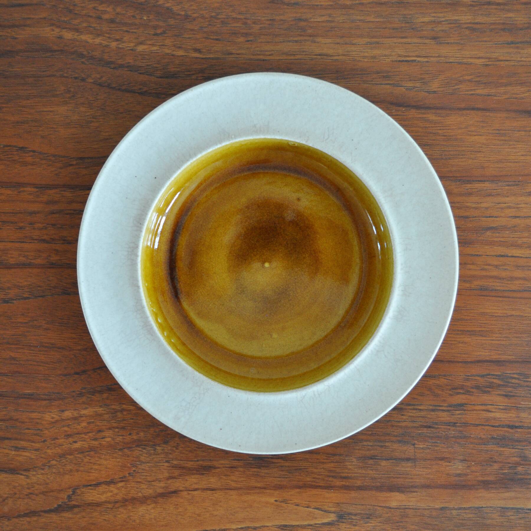 Golden Ochre Ceramic Dish by Kähler, Denmark 1950s