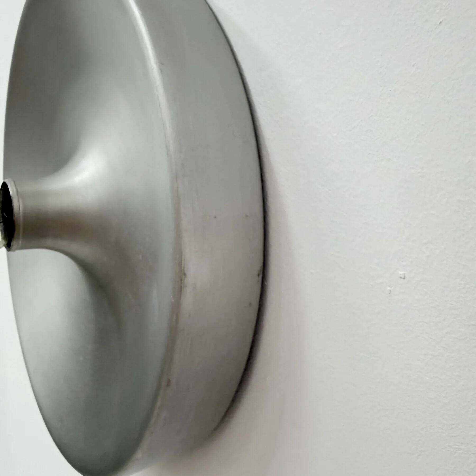 Mid-century design disc lamp, 1970s attributed to Charlotte Perriand for Les Arcs, set of 2