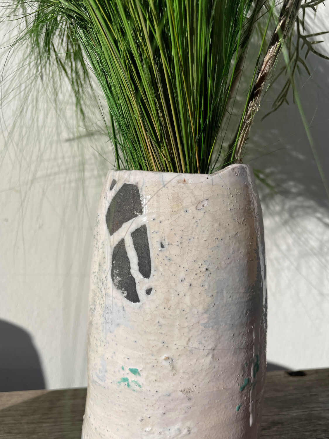 Raku vase / signed ceramic / handmade pottery