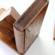 Mid-Century pair of wooden and enamel bookends, 1960s