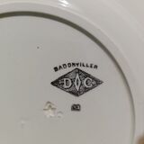 5 hollow plates in Badonviller earthenware model DOC diam 23.5 cm
