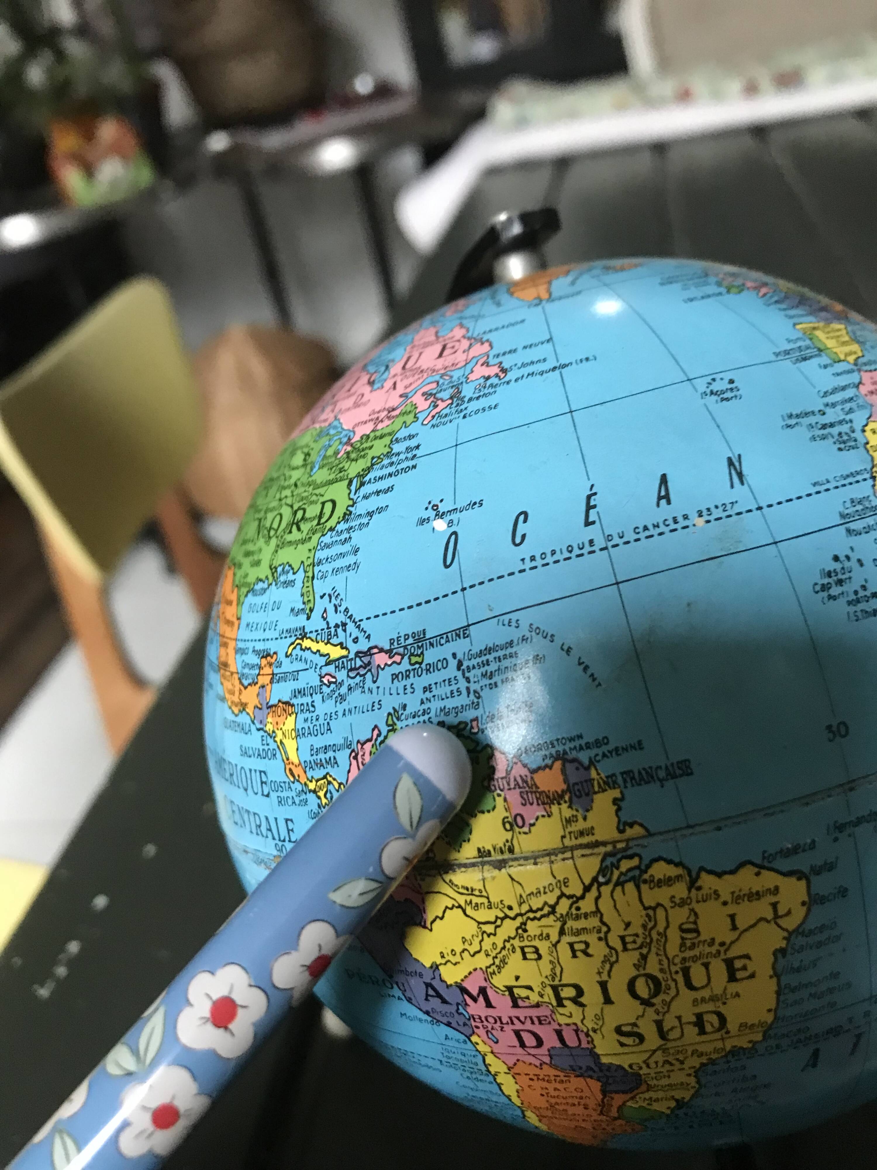 Small vintage globe 1960s