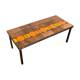 Coffee table in glazed ceramic and metal 1950s' ☐ 89 x 39.5 cm
