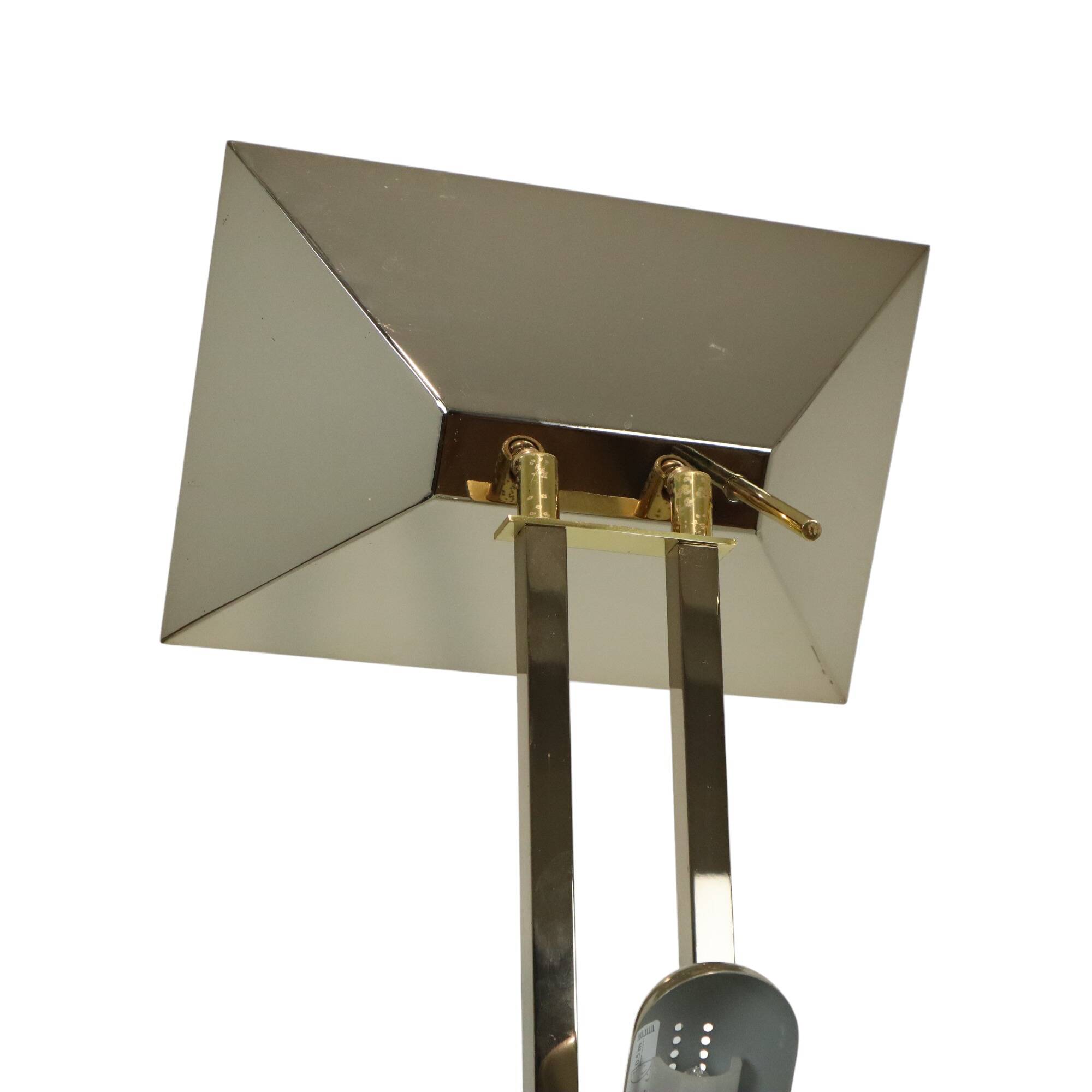 Lampadaire Vintage Deknudt Willy Rizzo Laiton Faisceau Bas Hollywood Regency Années 1970