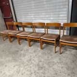 Scandinavian vintage solid teak chairs ulferts sweden 1960