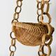 Panier suspendu tressé vintage