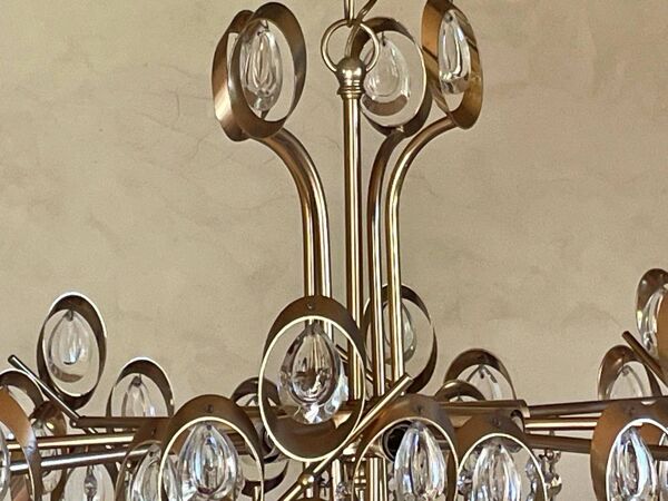 Lustre attribué à Gaetano Sciolari pour Palwa